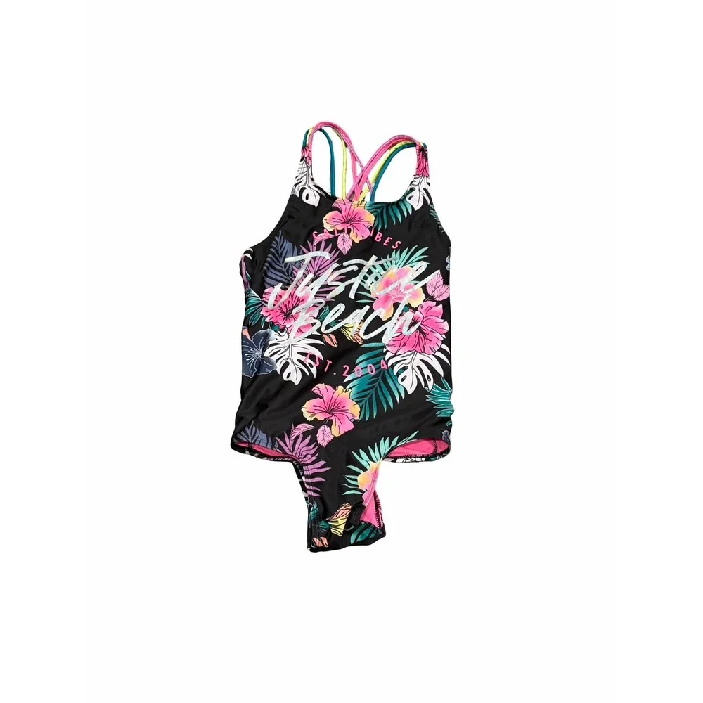 JUSTICE Teen Girls 16 One Piece Swimsuit Bathing Suit Lot Bundle Floral Tie Dye